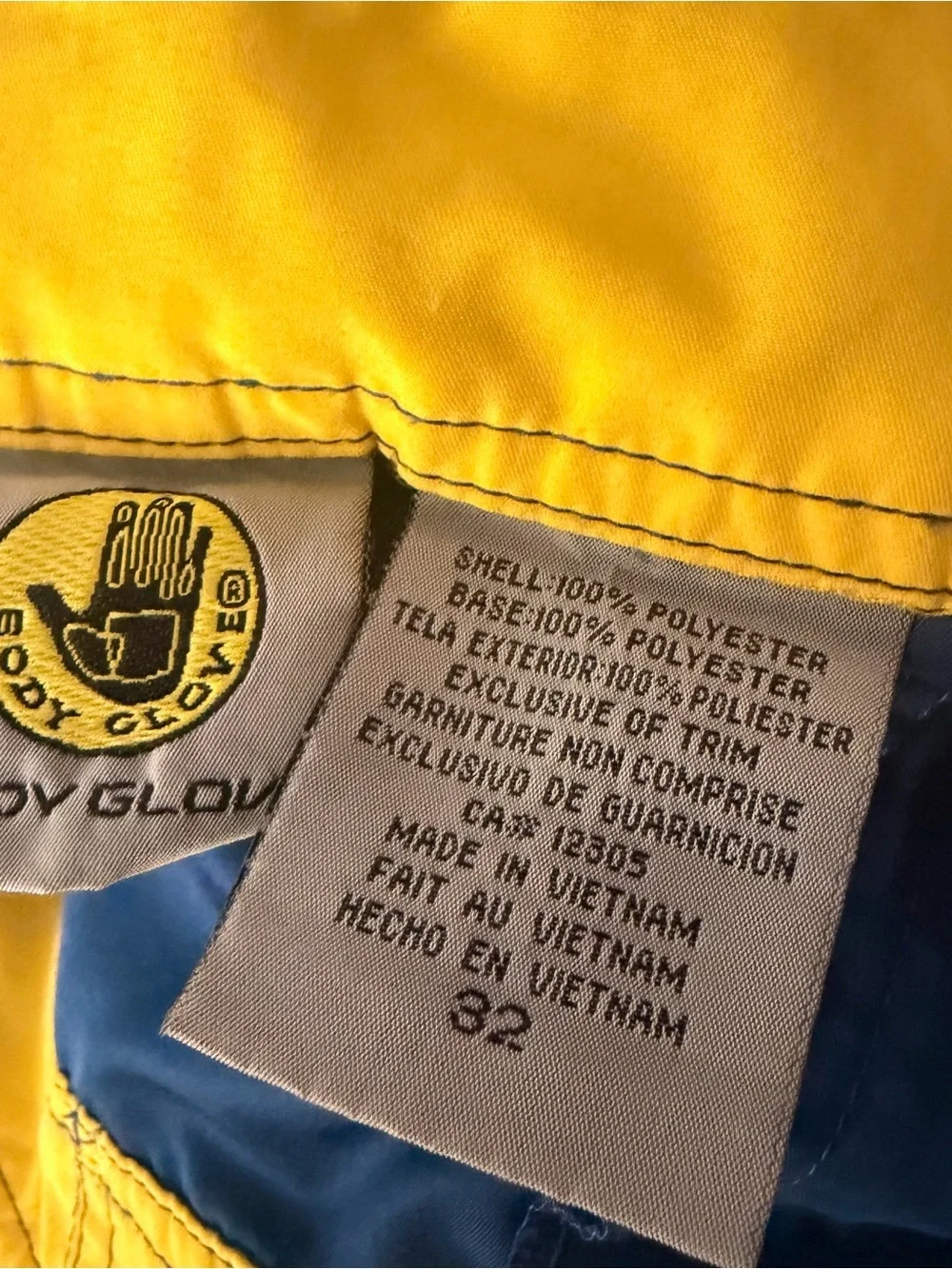 VTG Y2K 2000s Body Glove Teal Yellow Men’s Board Shorts Swim Surf Trunks